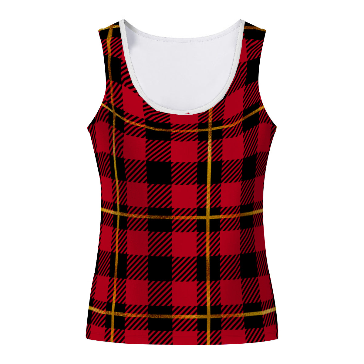 Black & Red Plaid Tank Top - Kim’s Signature Beauty & Accessories    