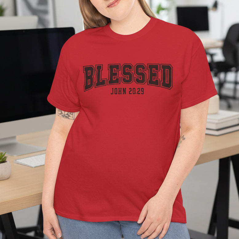 Blessed John 20:29 Christian Faith Tee - Kim’s Signature Beauty & Accessories