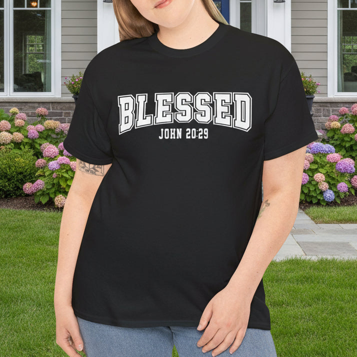 Blessed John 20:29 Christian Shirt – Unisex Faith Tee - Kim’s Signature Beauty & Accessories    