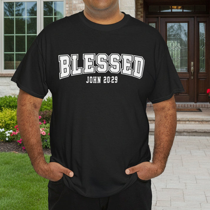 Blessed John 20:29 Christian Shirt – Unisex Faith Tee - Kim’s Signature Beauty & Accessories    