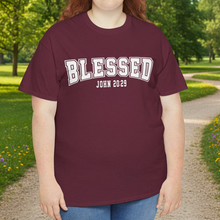 Blessed John 20:29 Christian Shirt – Unisex Faith Tee - Kim’s Signature Beauty & Accessories    