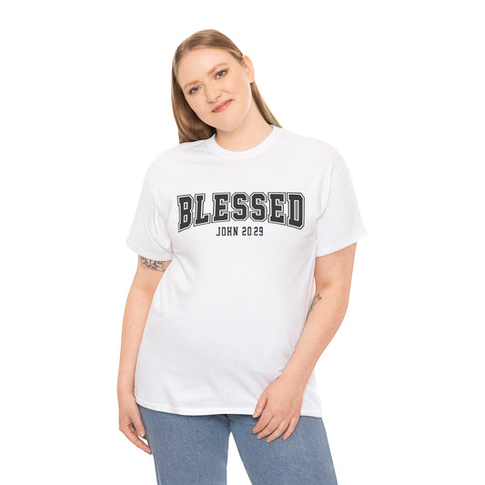 Blessed John 20:29 Unisex Heavy Cotton Tee - Kim’s Signature Beauty & Accessories    