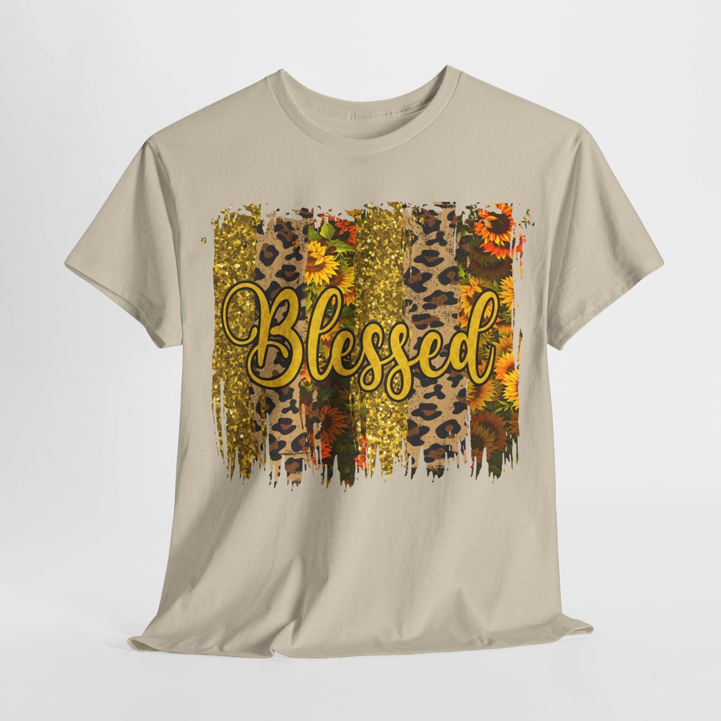 Blessed Leopard design | Cotton Tee - Kim’s Signature Beauty & Accessories    