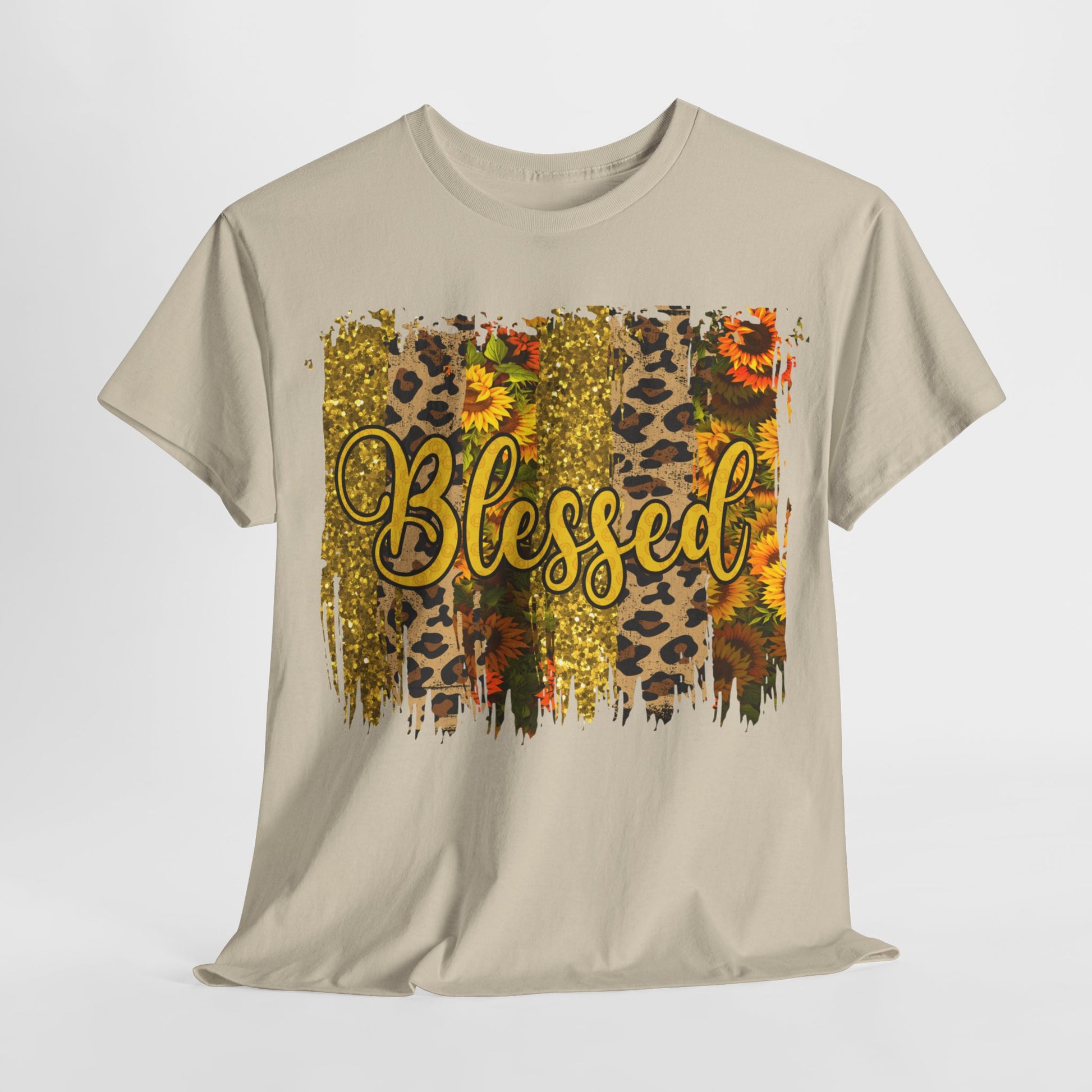 Blessed Leopard design | Cotton Tee - Kim’s Signature Beauty & Accessories    