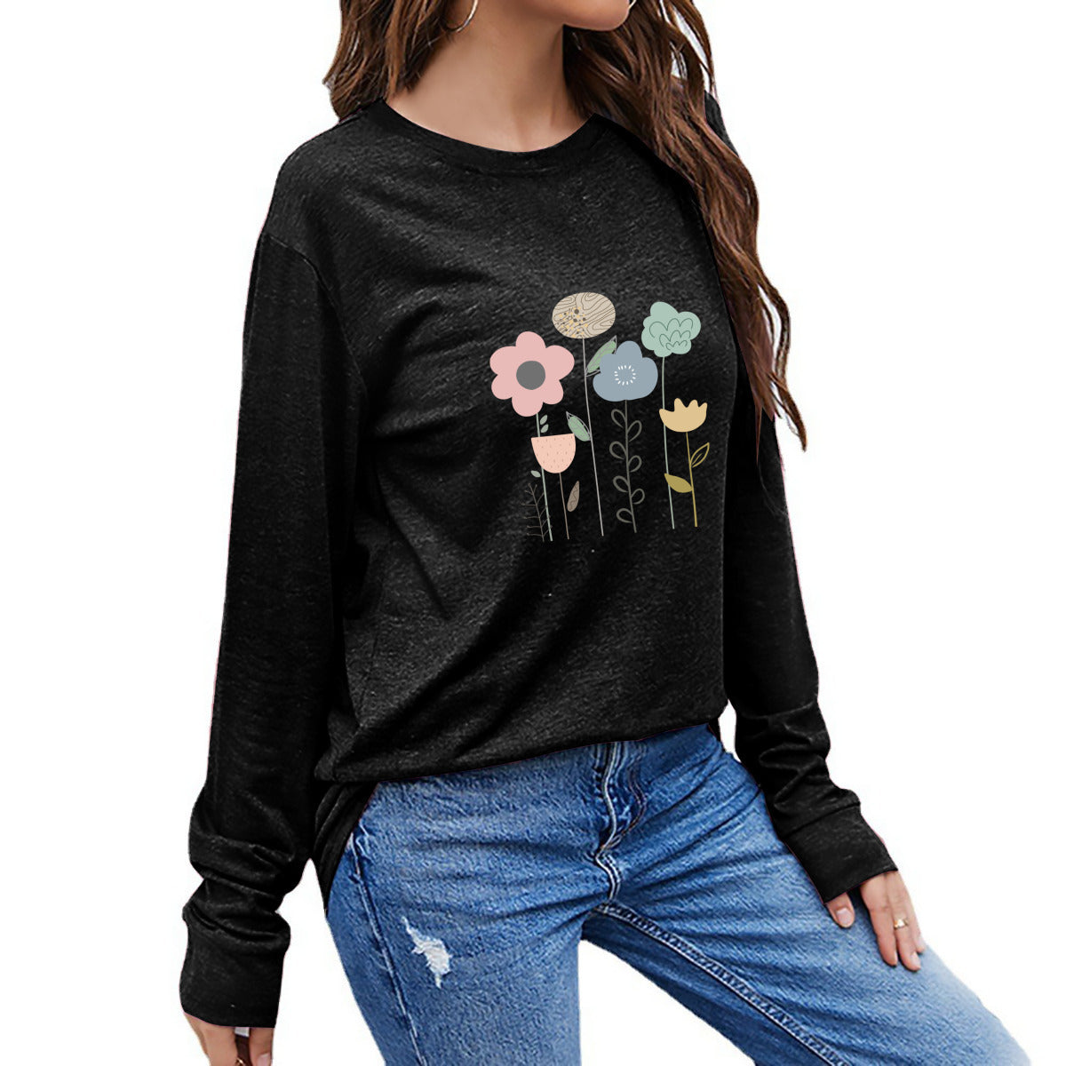 Blooming Elegance Long Sleeve Tee - Kim’s Signature Beauty & Accessories    