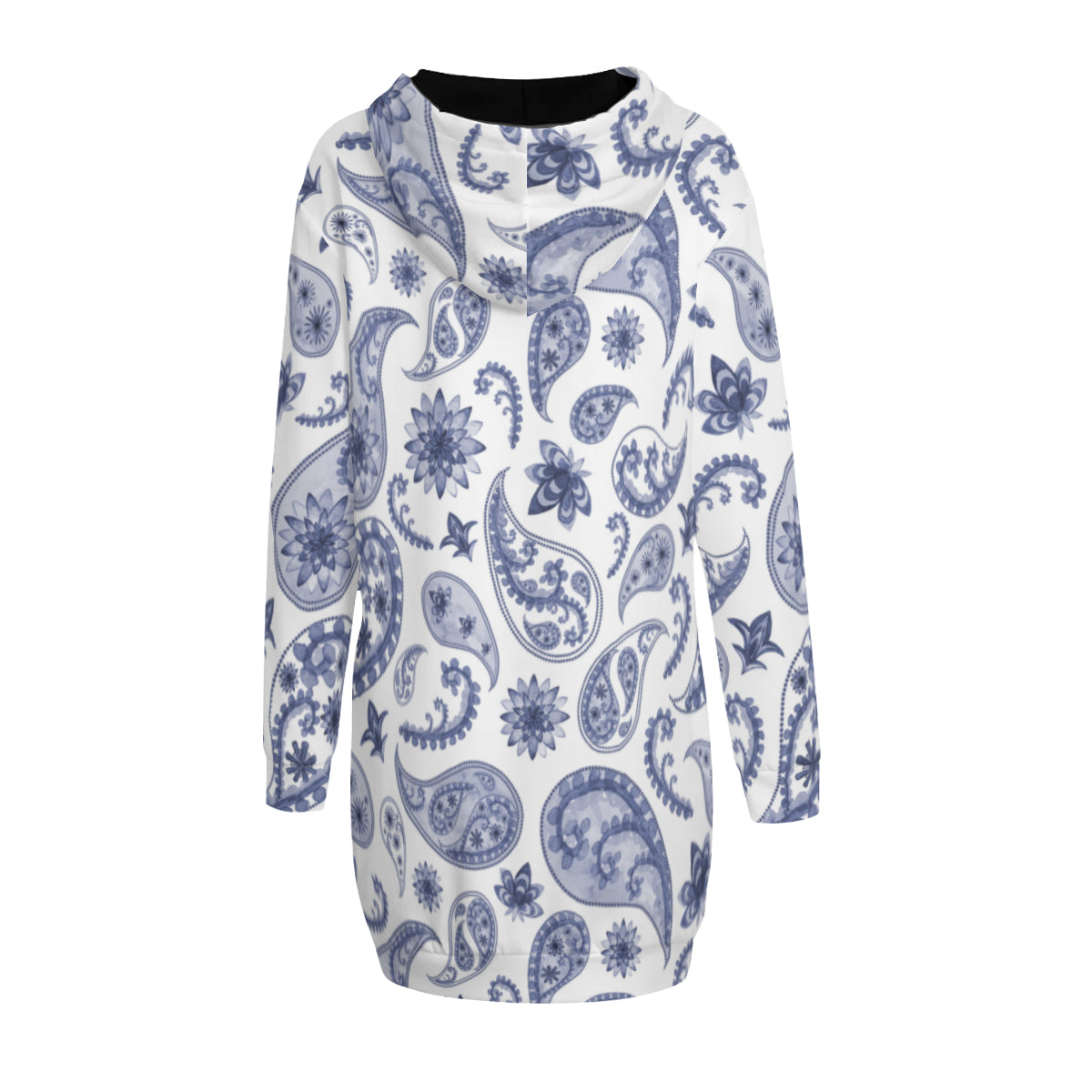 Blue Paisely Hoodie Sweat Dress - Kim’s Signature Beauty & Accessories    