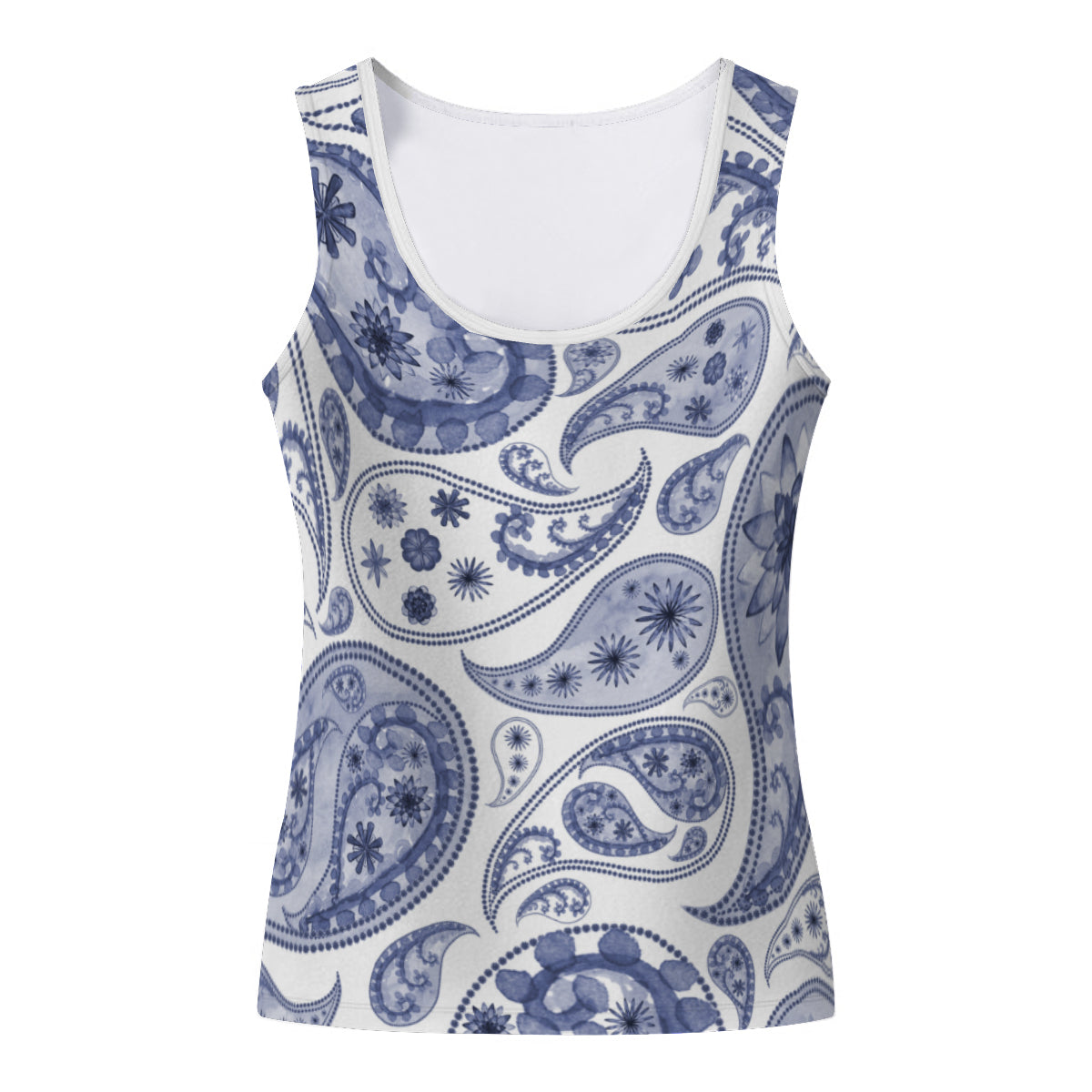 Blue Sky Paisley Tank top - Kim’s Signature Beauty & Accessories    