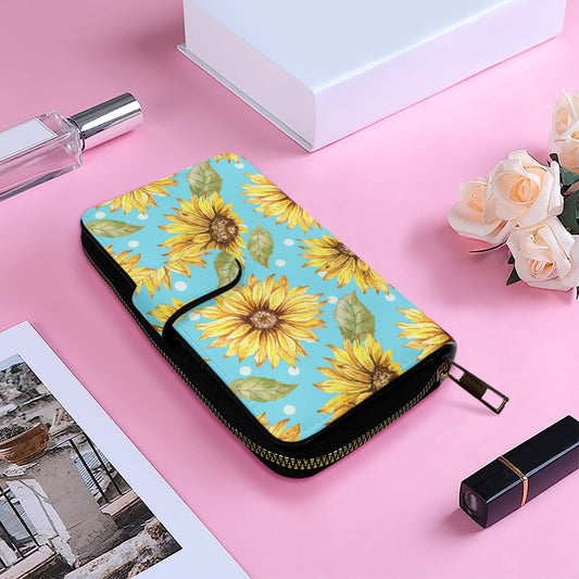 Blue Sunshine Long Leather Wallet - Kim’s Signature Beauty & Accessories    