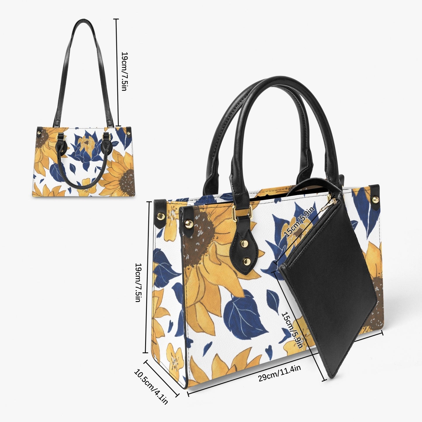 Blue Sunshine Tote Bag - Long Strap and Inner Bag - Kim’s Signature Beauty & Accessories    