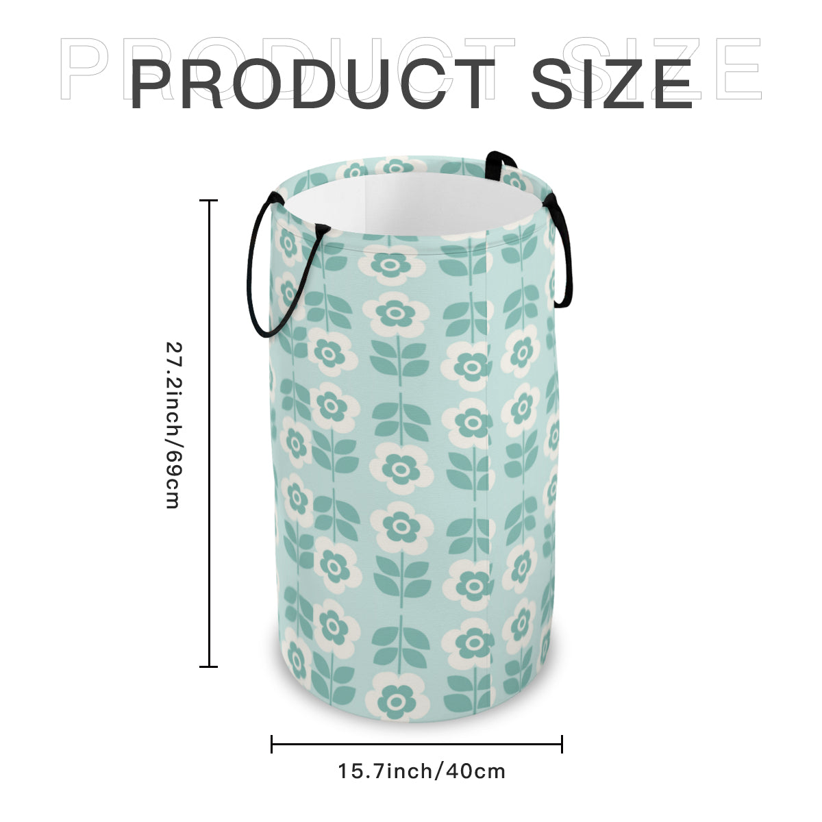 Blue & White Floral Foldable Basket - Kim’s Signature Beauty & Accessories    