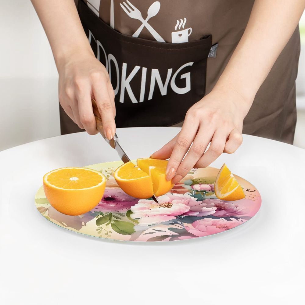 Boho Flowers | Tempered Glass Cutting Board - Kim’s Signature Beauty & Accessories    