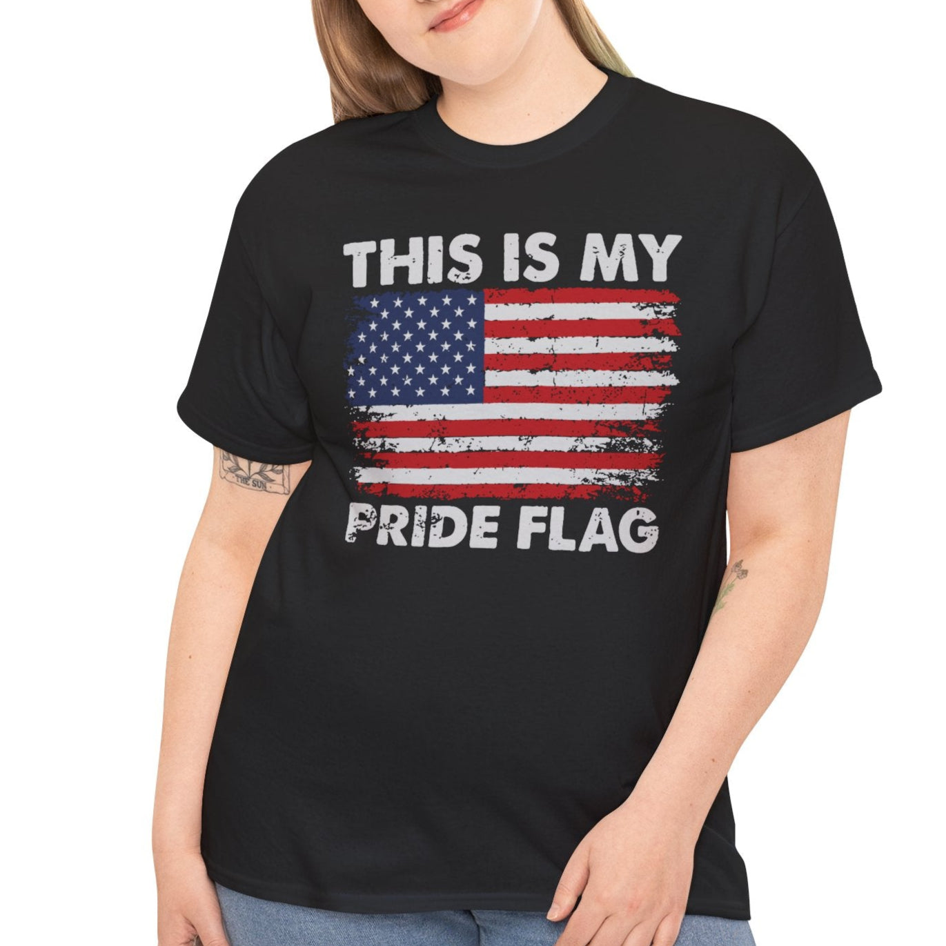 Bold American Pride Flag Design - American Flag Unisex Tee - Kim’s Signature Beauty & Accessories    