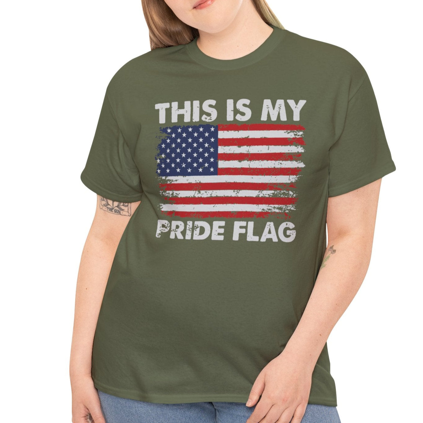 Bold American Pride Flag Design - American Flag Unisex Tee - Kim’s Signature Beauty & Accessories    