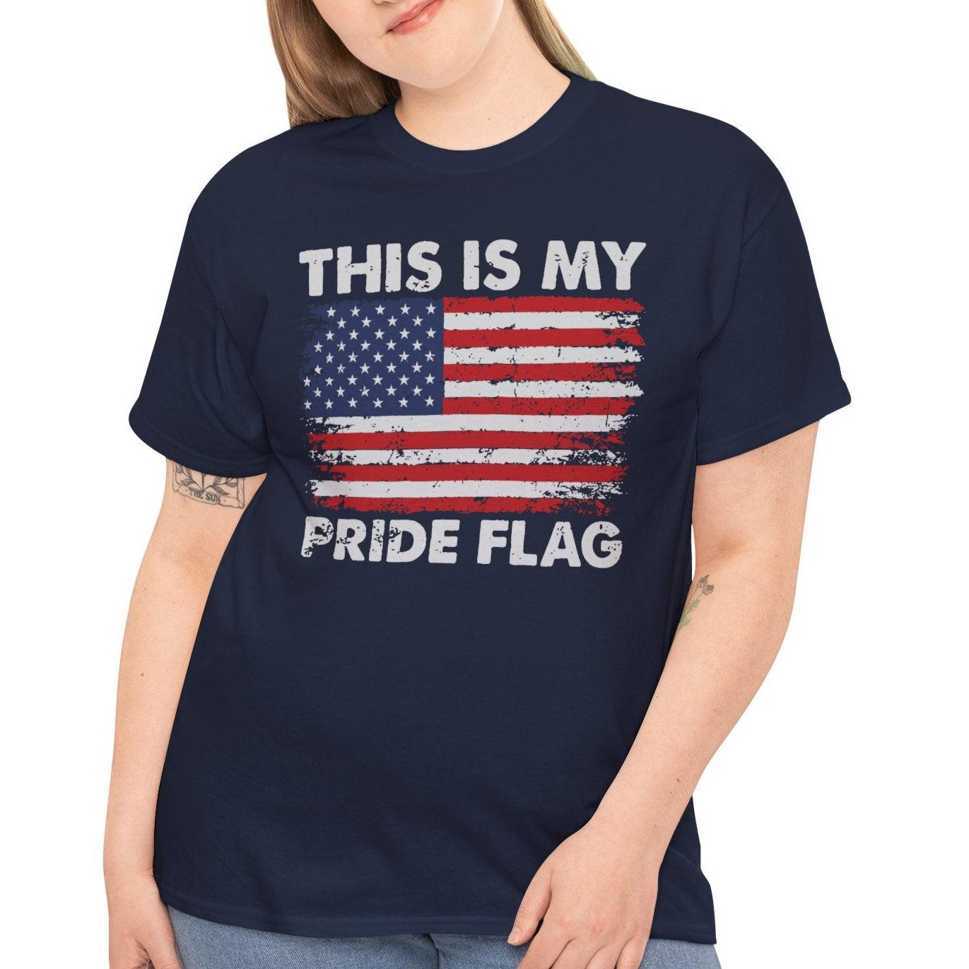 Bold American Pride Flag Design - American Flag Unisex Tee - Kim’s Signature Beauty & Accessories    