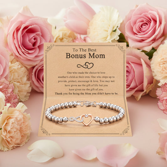 Bonus Mom Infinity Heart Bracelet – Gift for Stepmom - Kim’s Signature Beauty & Accessories