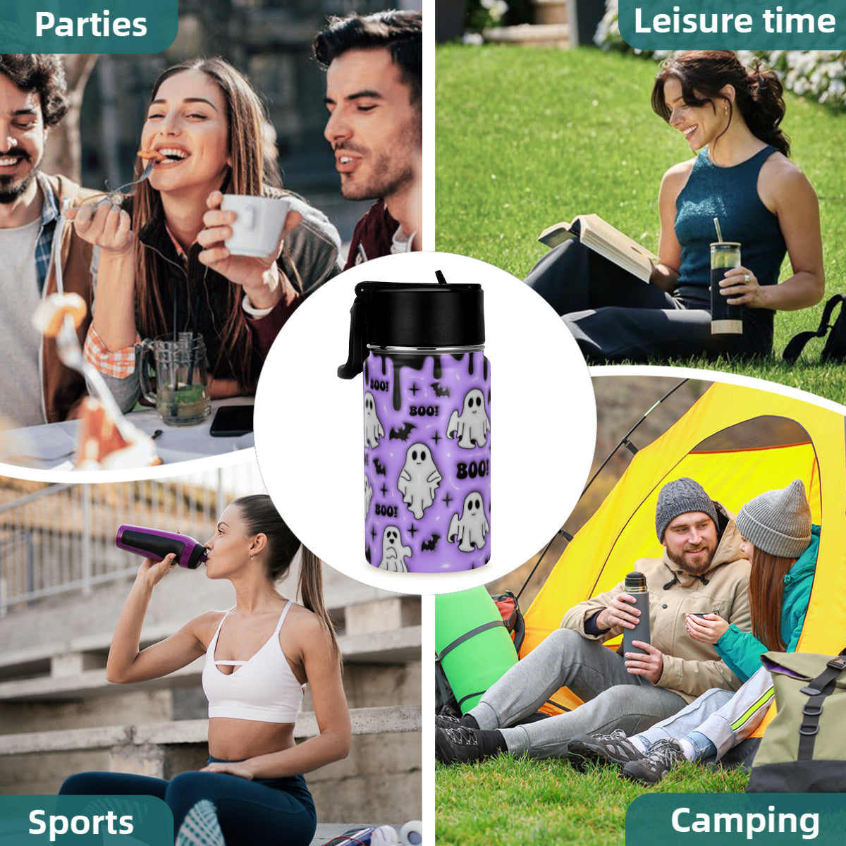 Boo & Ghost Halloween 12oz Tumbler - Kim’s Signature Beauty & Accessories    