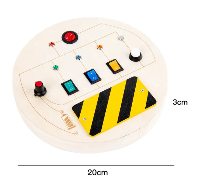 Bright Start LED Wooden Busy Board – Early Learning Toy for Kids - Kim’s Signature Beauty & Accessories    