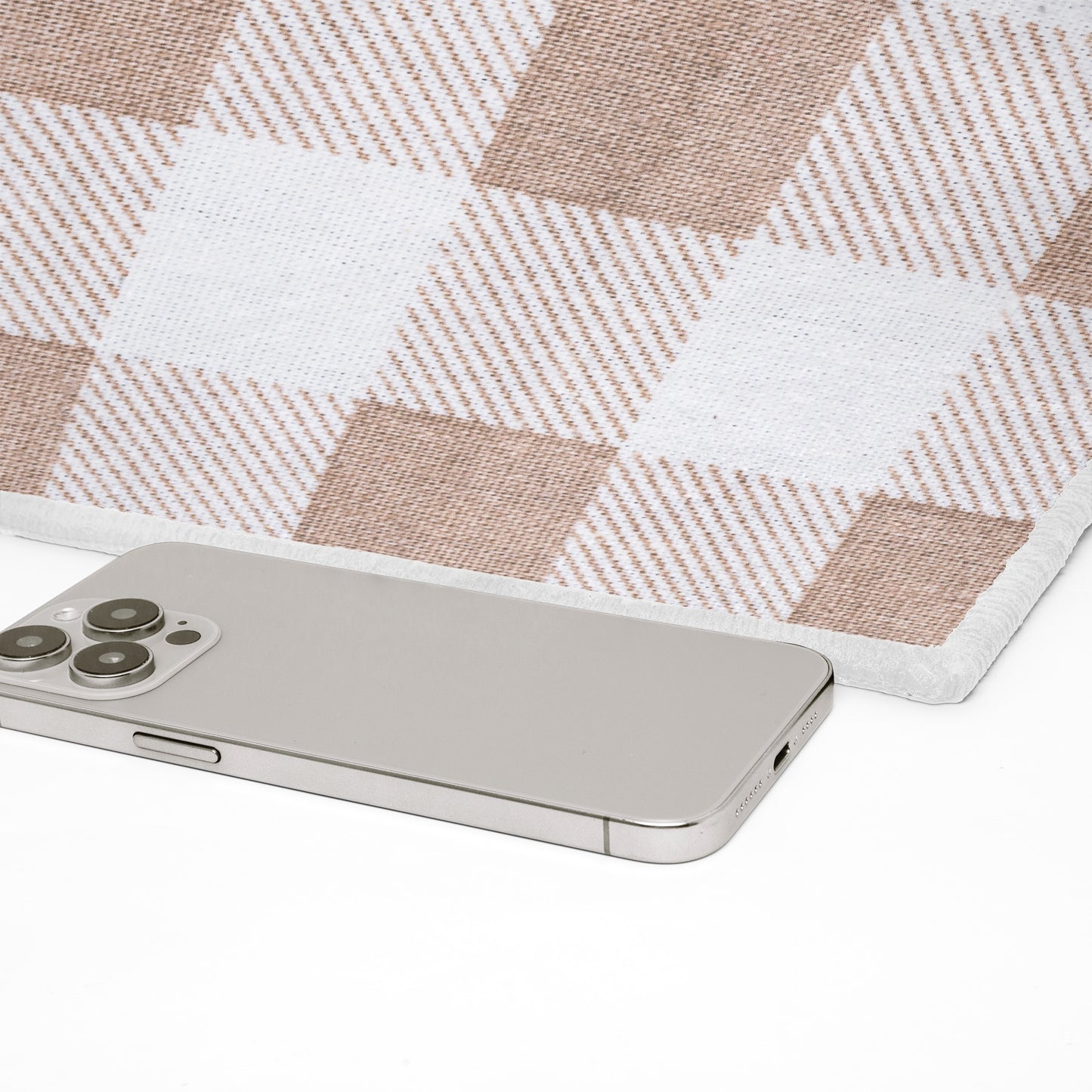 Brown Checkered Rug - Kim’s Signature Beauty & Accessories