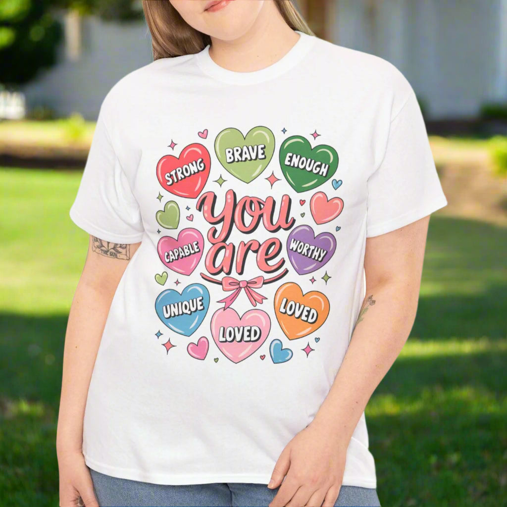 Bubble Heart You are Inspirational Tee - Kim’s Signature Beauty & Accessories    