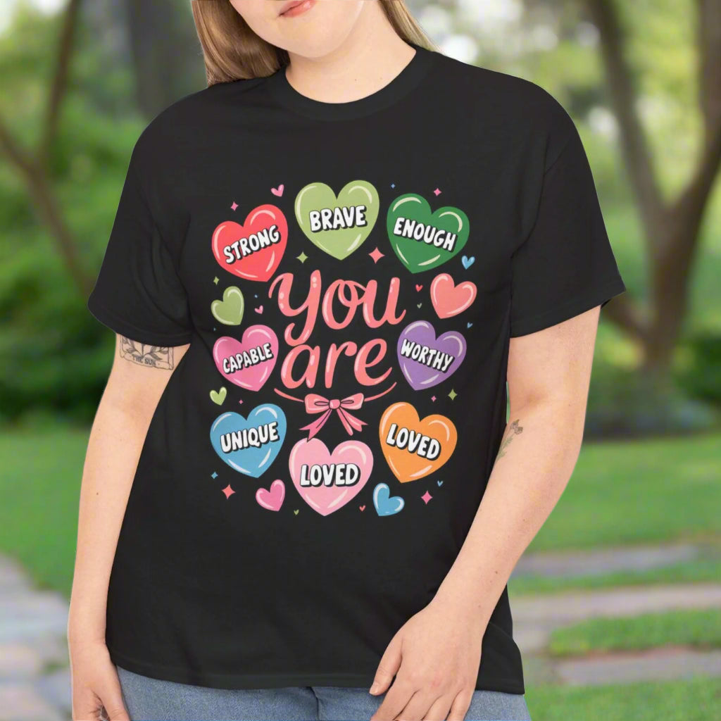 Bubble Heart You are Inspirational Tee - Kim’s Signature Beauty & Accessories    