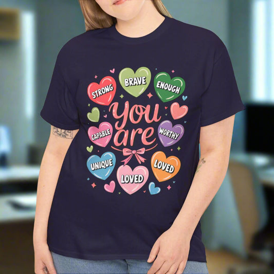 Bubble Heart You are Inspirational Tee - Kim’s Signature Beauty & Accessories    