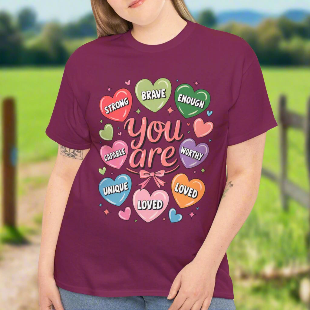 Bubble Heart You are Inspirational Tee - Kim’s Signature Beauty & Accessories    