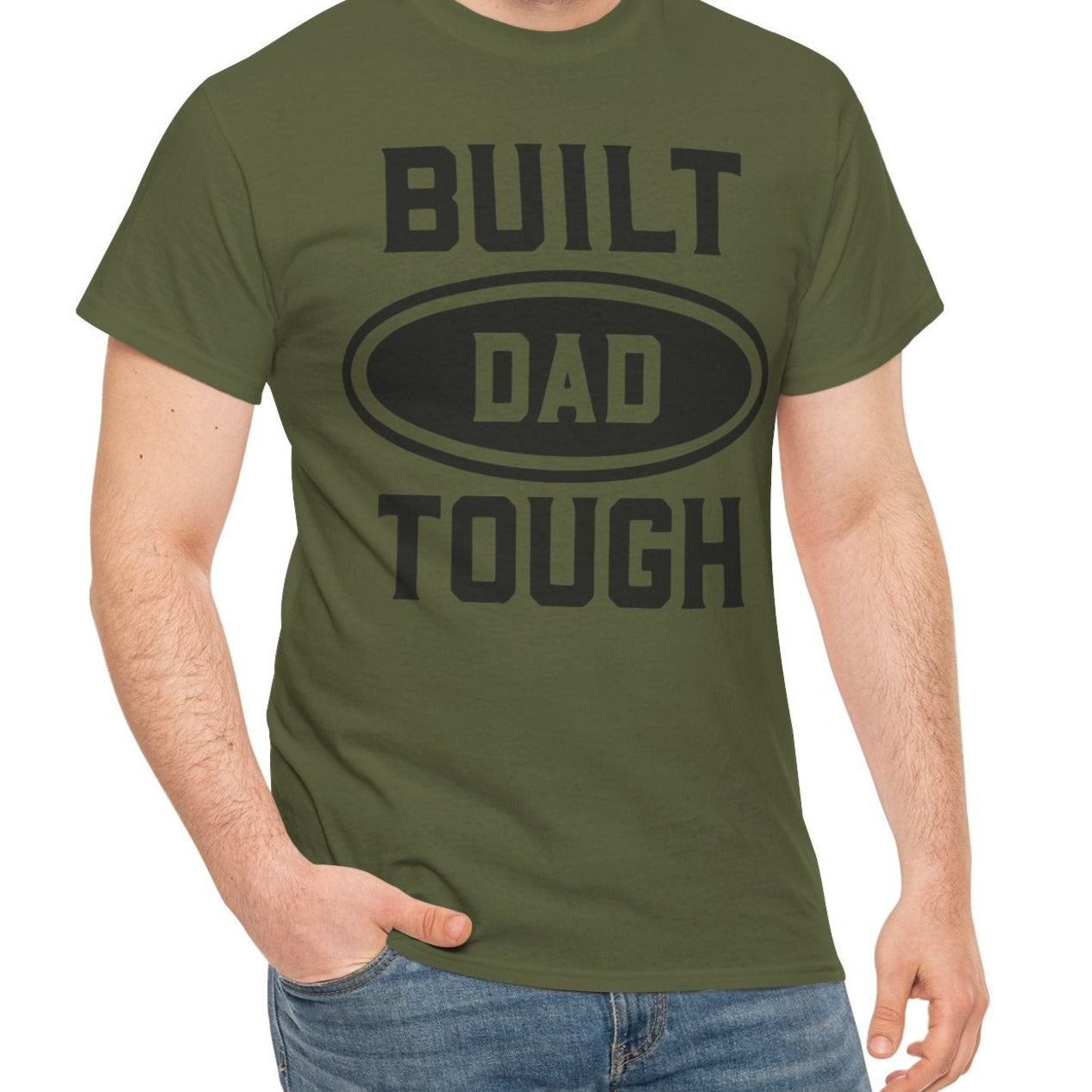 Built Dad Tough |  Cotton Tee - Kim’s Signature Beauty & Accessories    