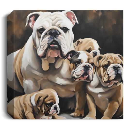 Bull Dog & Pups Collection | Canvas Wall Art - Kim’s Signature Beauty & Accessories    