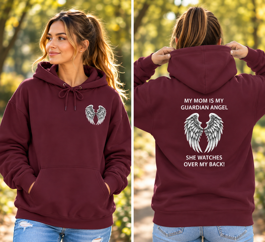My Mom Is My Guardian Angel Hoodie – Memorial Angel Wings Sweatshirt