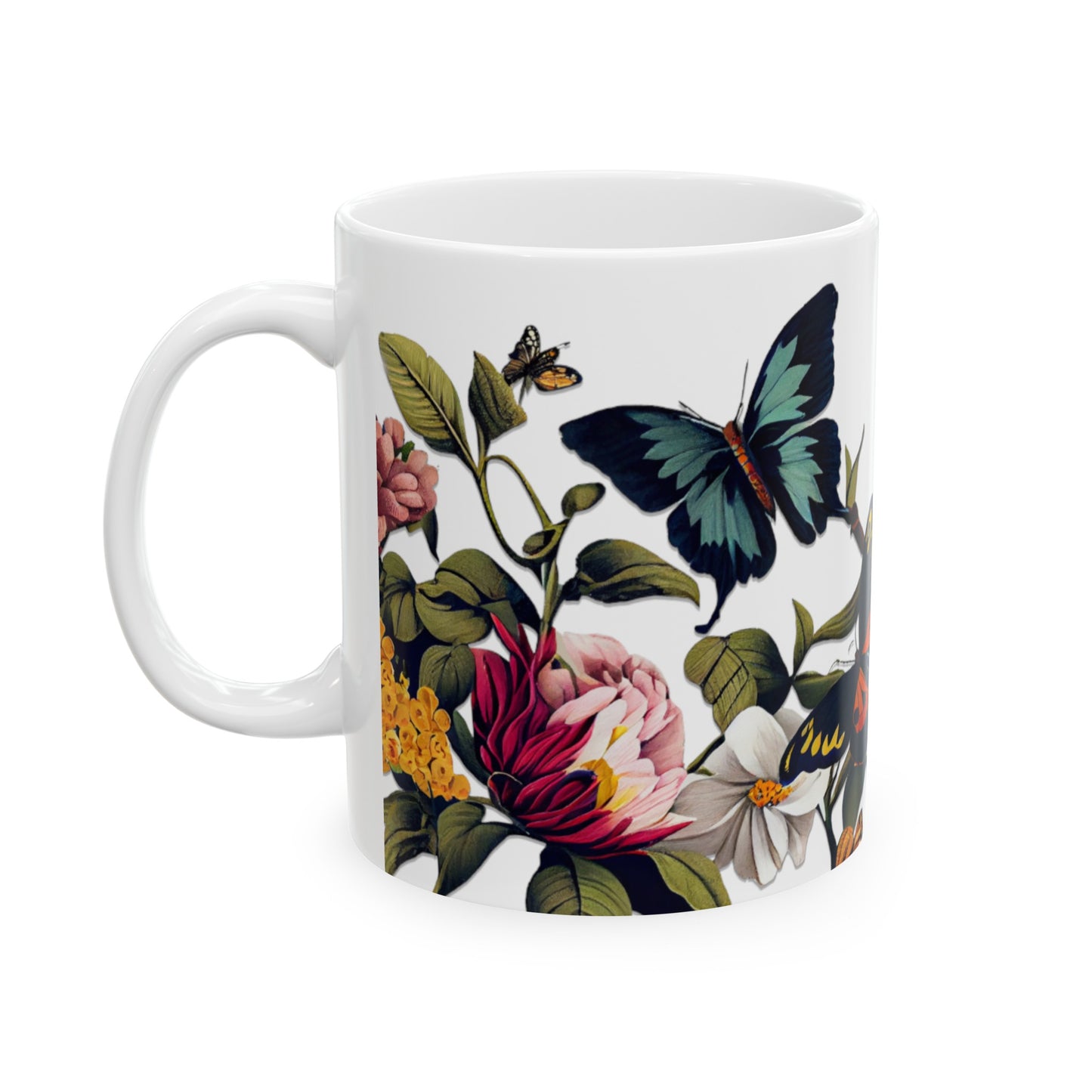 Butterfly Bliss Floral Coffee Mug - Kim’s Signature Beauty & Accessories    