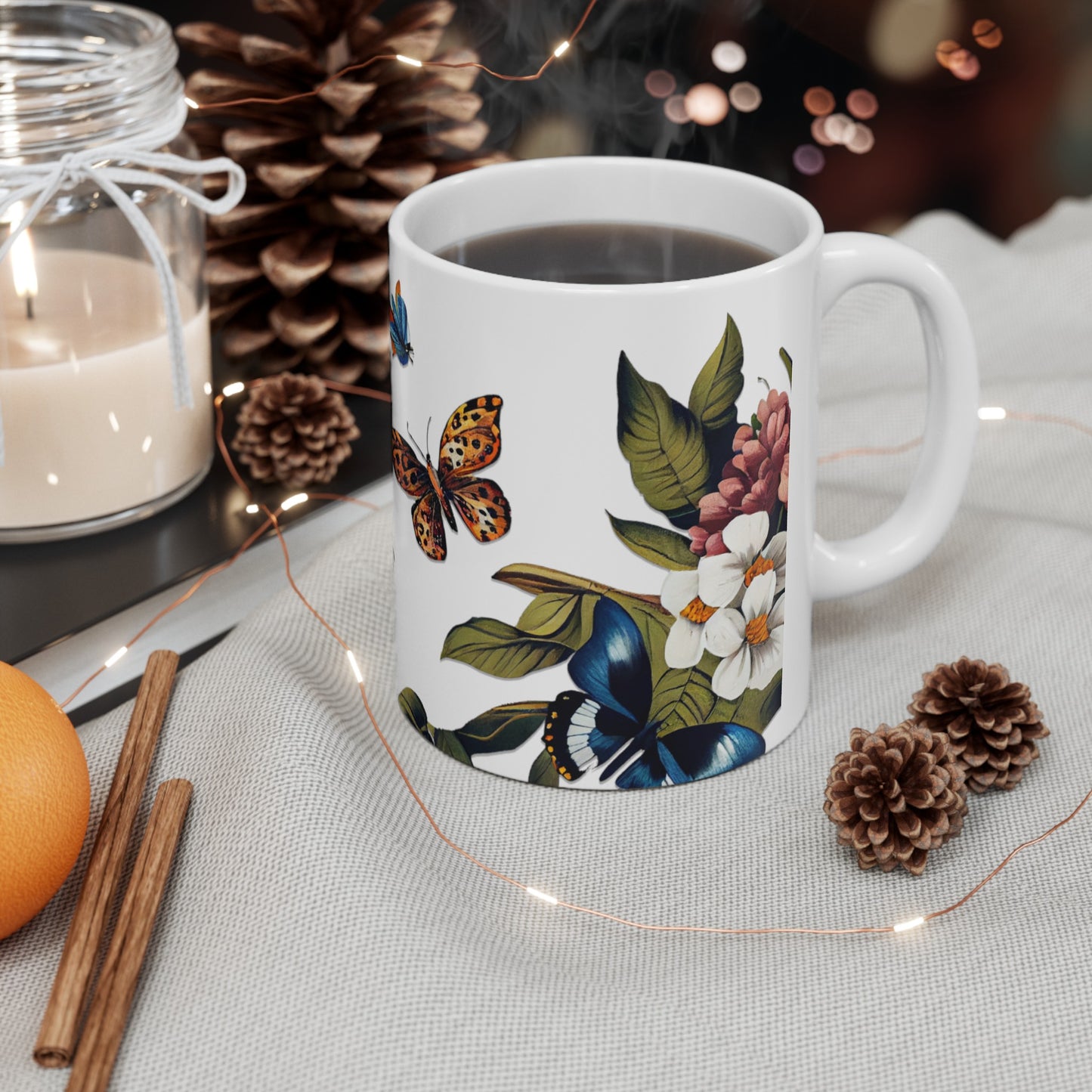 Butterfly Bliss Floral Coffee Mug - Kim’s Signature Beauty & Accessories    