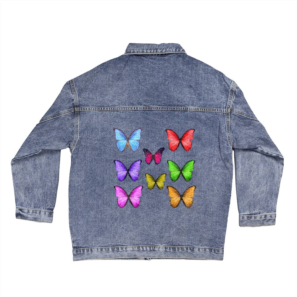 Butterfly Love Jean Jacket - Kim’s Signature Beauty & Accessories    