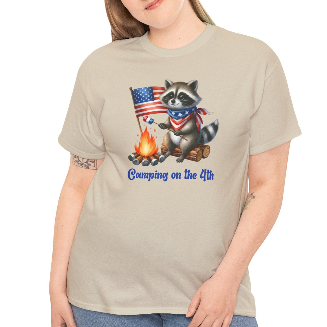 Camping on the 4th Raccoon T-Shirt - Kim’s Signature Beauty & Accessories    