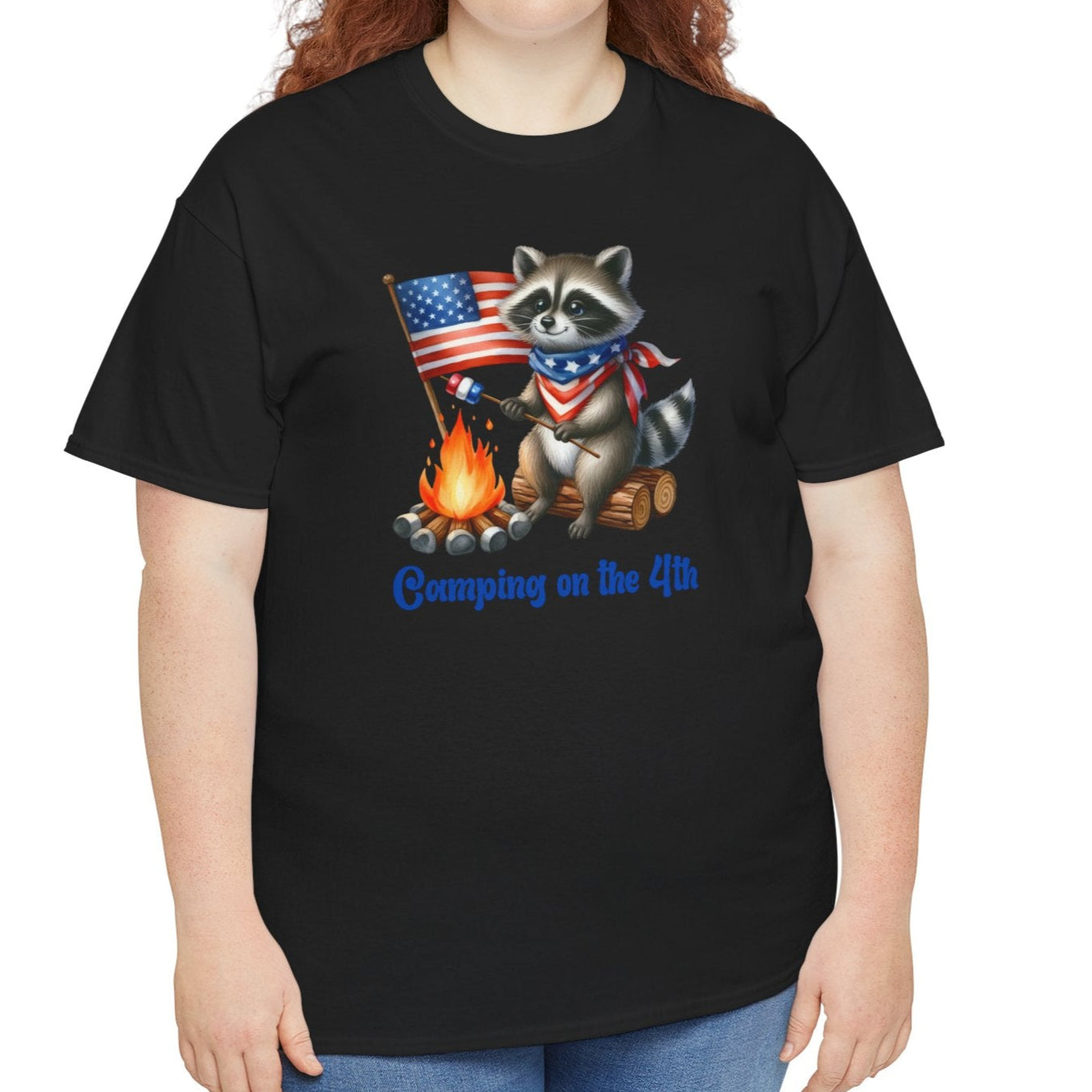 Camping on the 4th Raccoon T-Shirt - Kim’s Signature Beauty & Accessories    