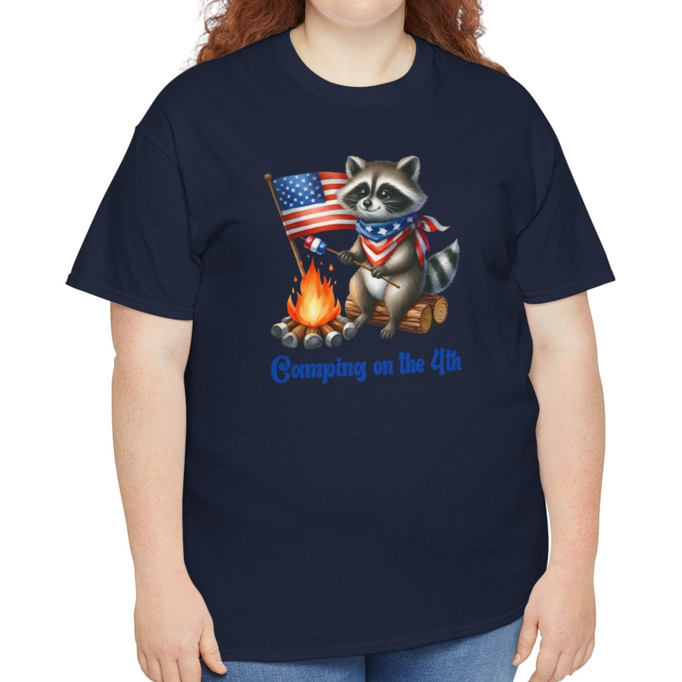 Camping on the 4th Raccoon T-Shirt - Kim’s Signature Beauty & Accessories    