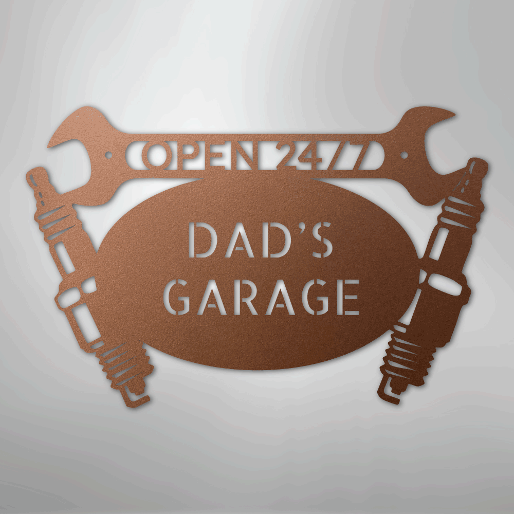 Car Garage Monogram - Steel Sign - Kim’s Signature Beauty & Accessories