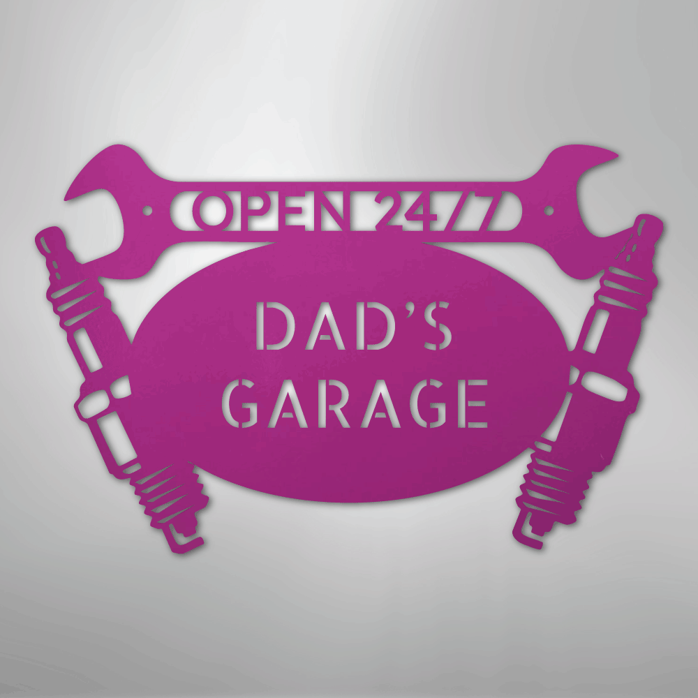 Car Garage Monogram - Steel Sign - Kim’s Signature Beauty & Accessories