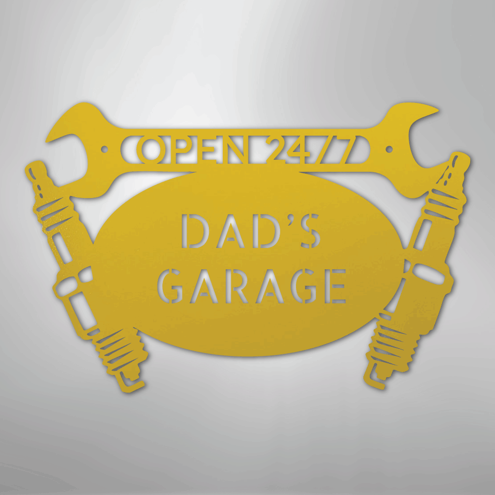 Car Garage Monogram - Steel Sign - Kim’s Signature Beauty & Accessories