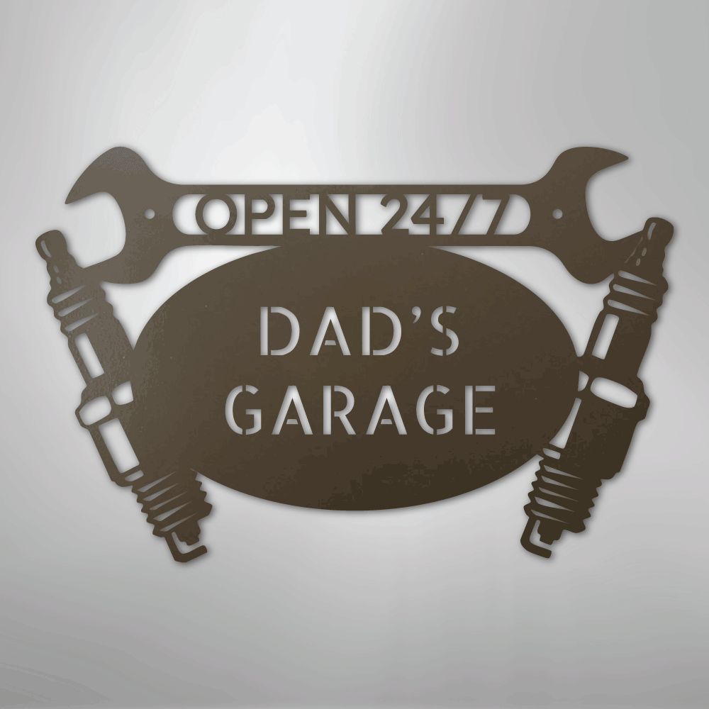 Car Garage Monogram - Steel Sign - Kim’s Signature Beauty & Accessories