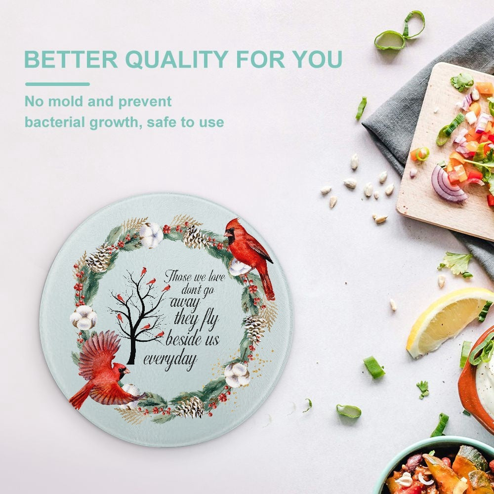 Cardianal Love Tempered Glass Cutting Board - Kim’s Signature Beauty & Accessories    