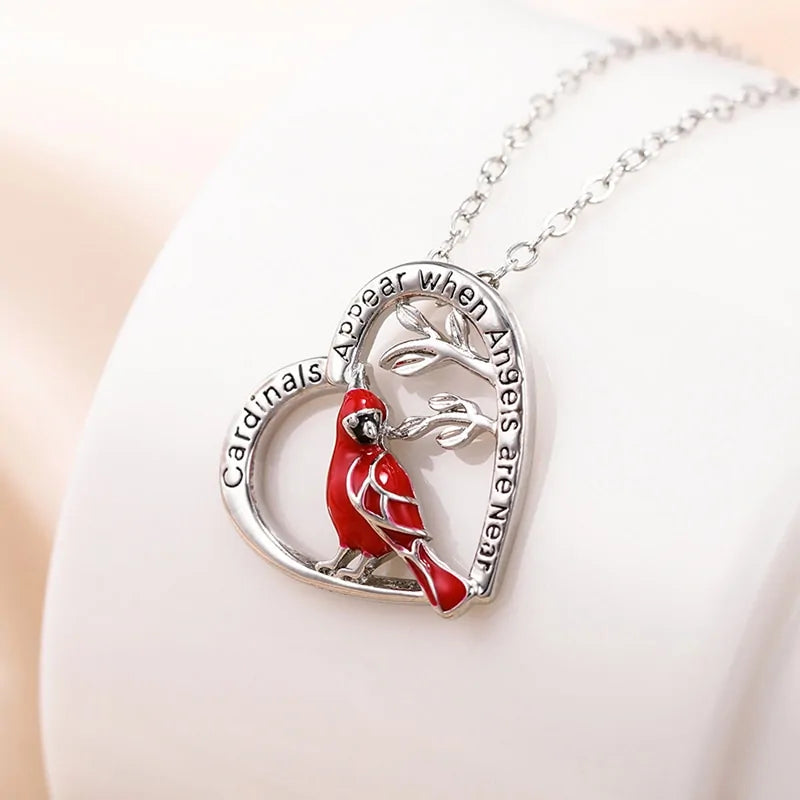 Cardinal Heart Pendant Necklace - Kim’s Signature Beauty & Accessories    