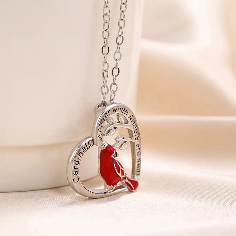 Cardinal Heart Pendant Necklace - Kim’s Signature Beauty & Accessories    