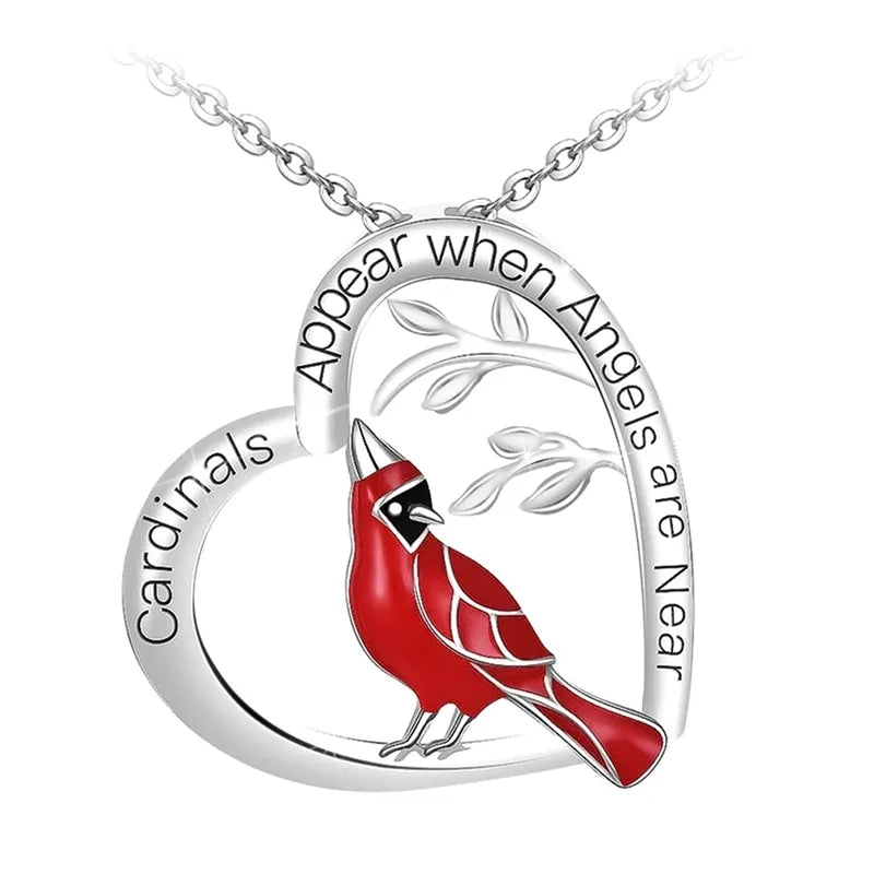 Cardinal Heart Pendant Necklace - Kim’s Signature Beauty & Accessories    