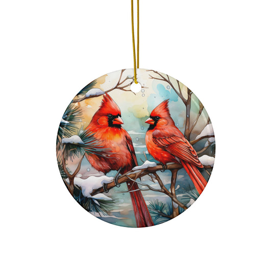 Cardinals Ceramic Ornaments, 2-Side Print, (1pc, 3pcs, 5pcs) - Kim’s Signature Beauty & Accessories    