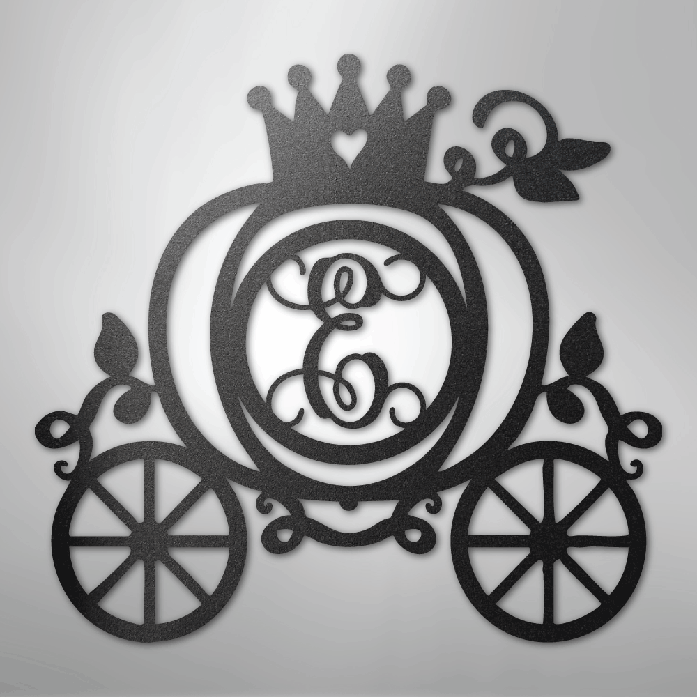Carriage Initial Monogram - Steel Sign - Kim’s Signature Beauty & Accessories