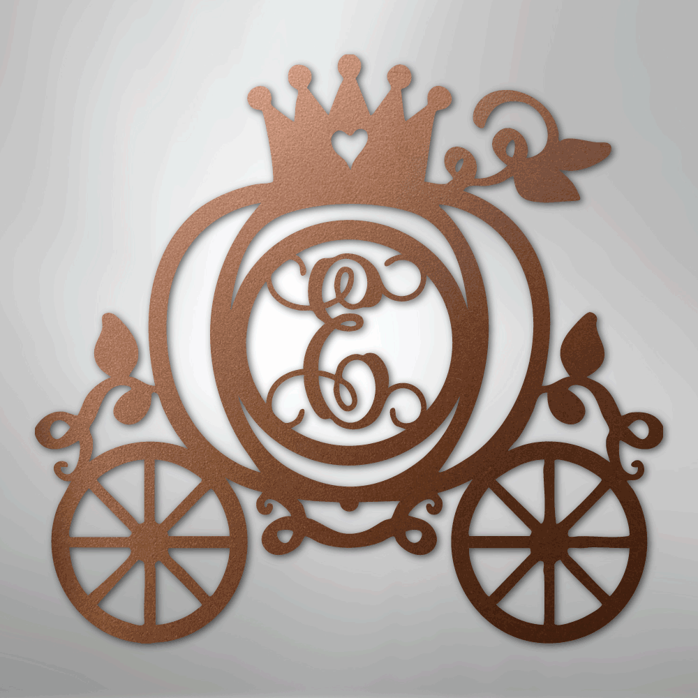 Carriage Initial Monogram - Steel Sign - Kim’s Signature Beauty & Accessories