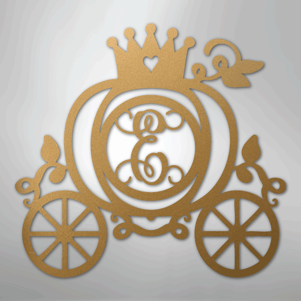 Carriage Initial Monogram - Steel Sign - Kim’s Signature Beauty & Accessories