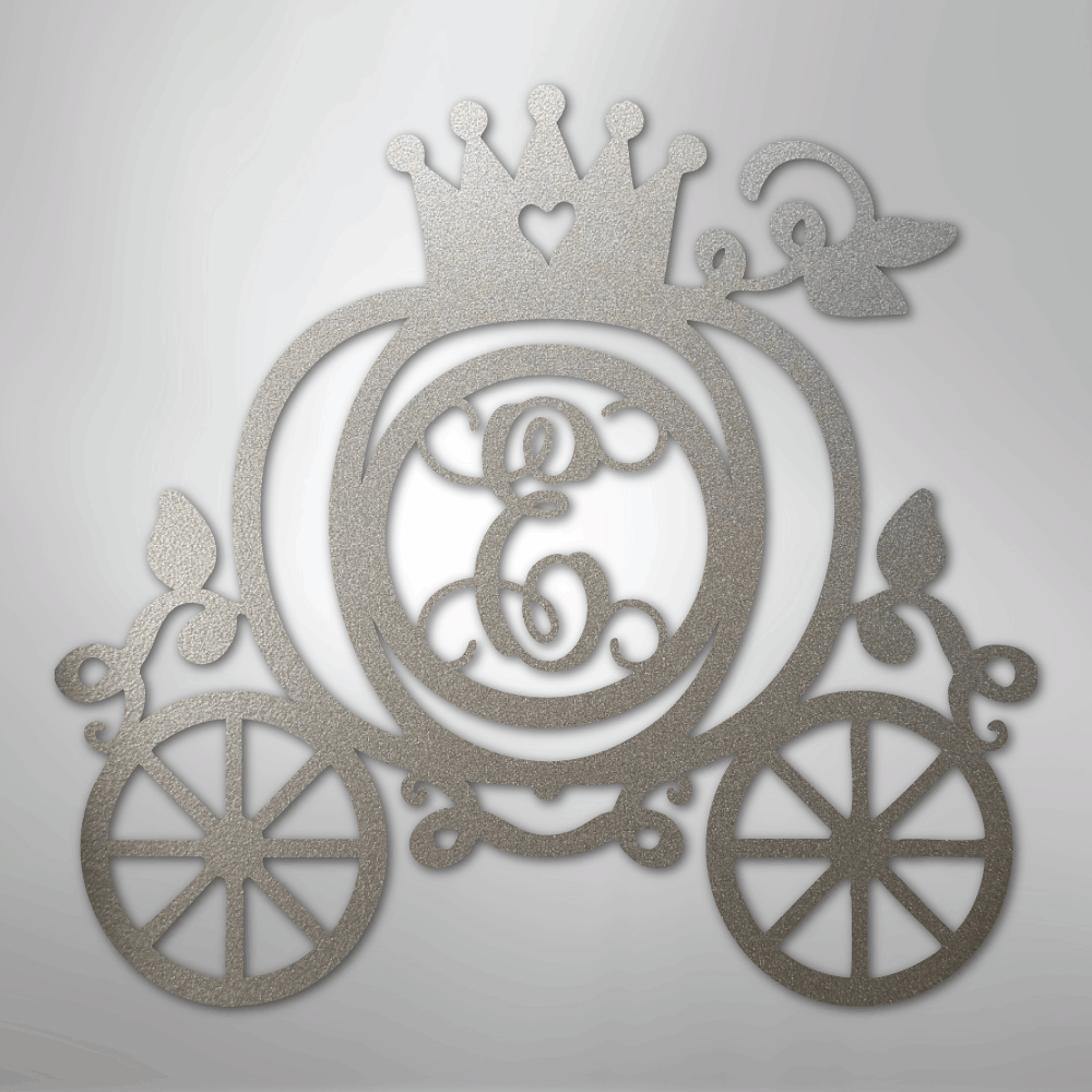 Carriage Initial Monogram - Steel Sign - Kim’s Signature Beauty & Accessories