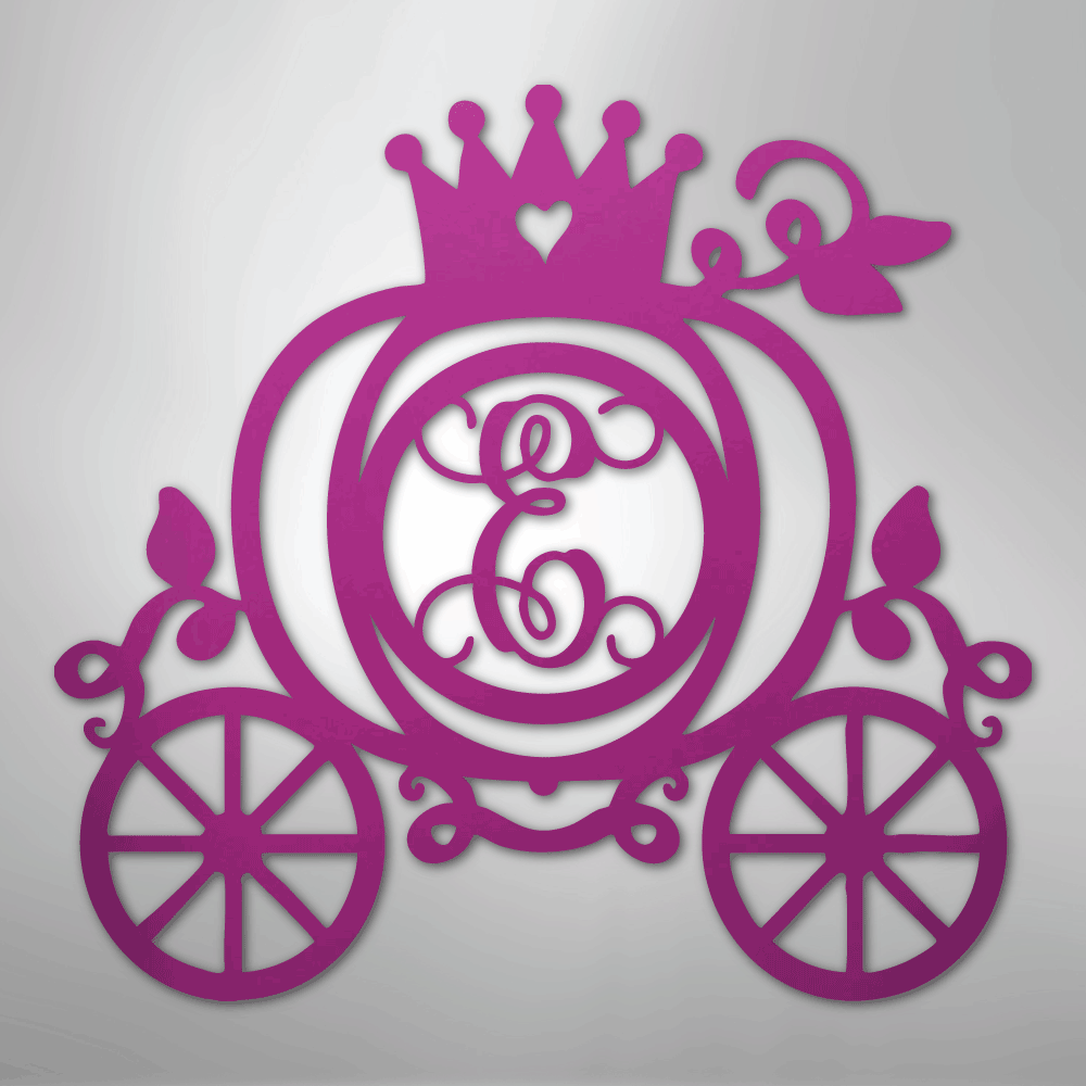 Carriage Initial Monogram - Steel Sign - Kim’s Signature Beauty & Accessories