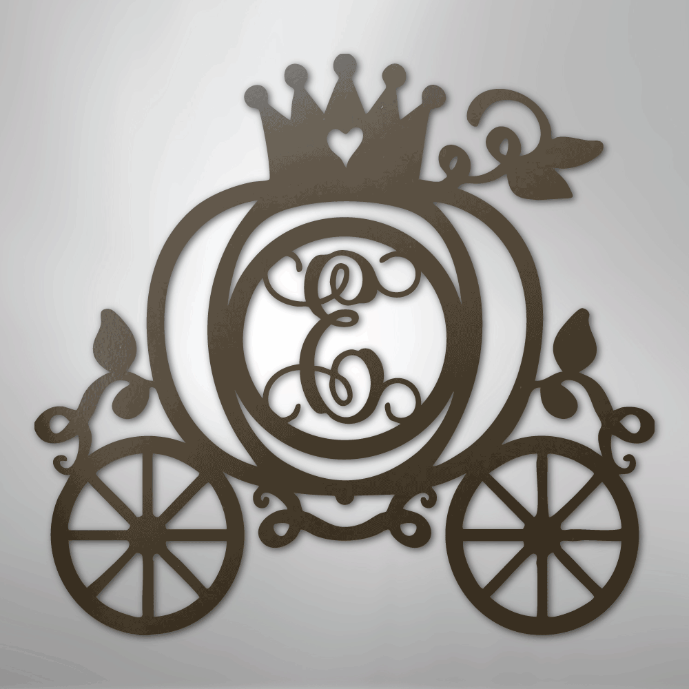 Carriage Initial Monogram - Steel Sign - Kim’s Signature Beauty & Accessories